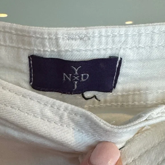 NYDJ White Linen Straight-Leg Trouser - Picture 2 of 12